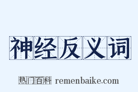 神经反义词是什么意思的图片